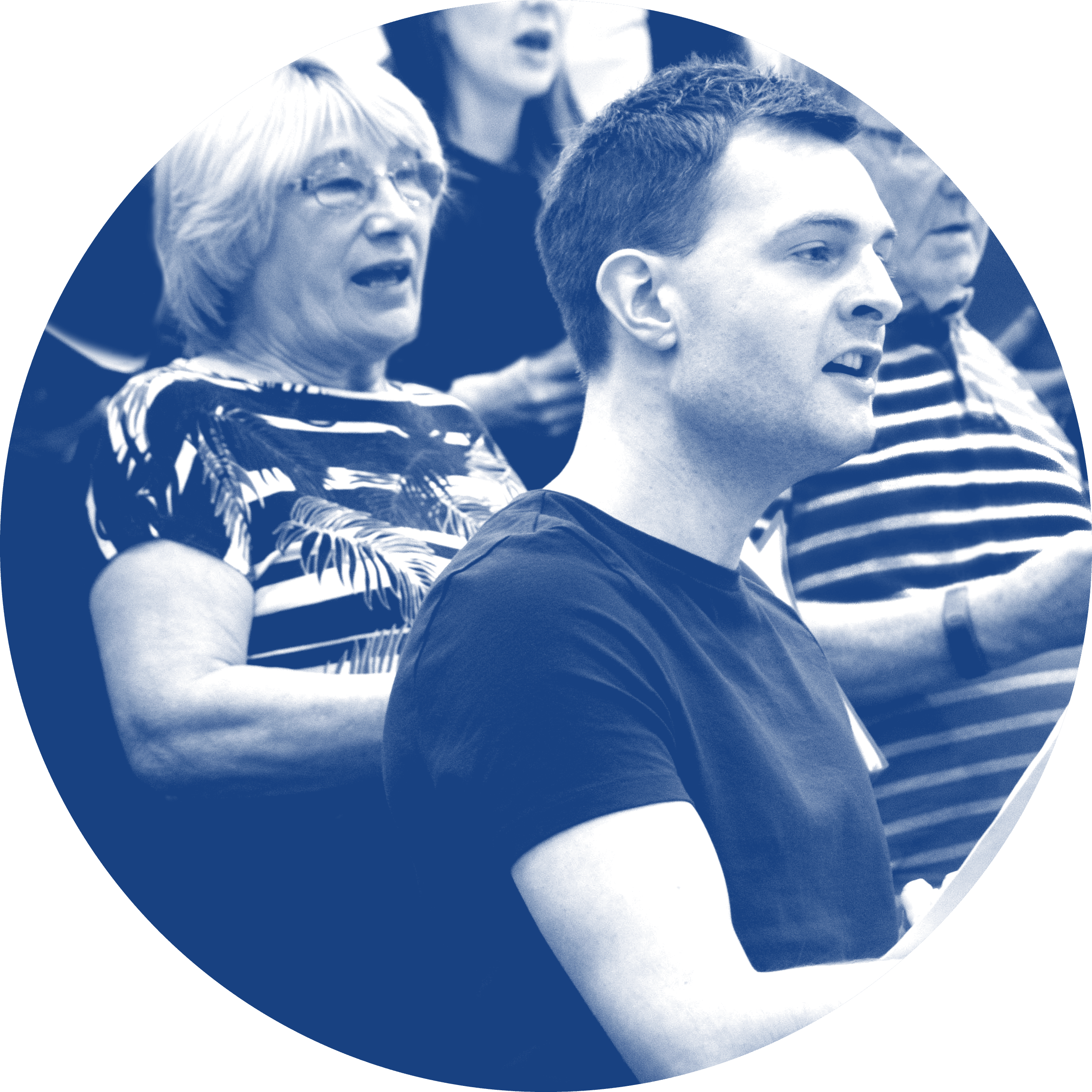 Singers at a Voices Aloud workshop