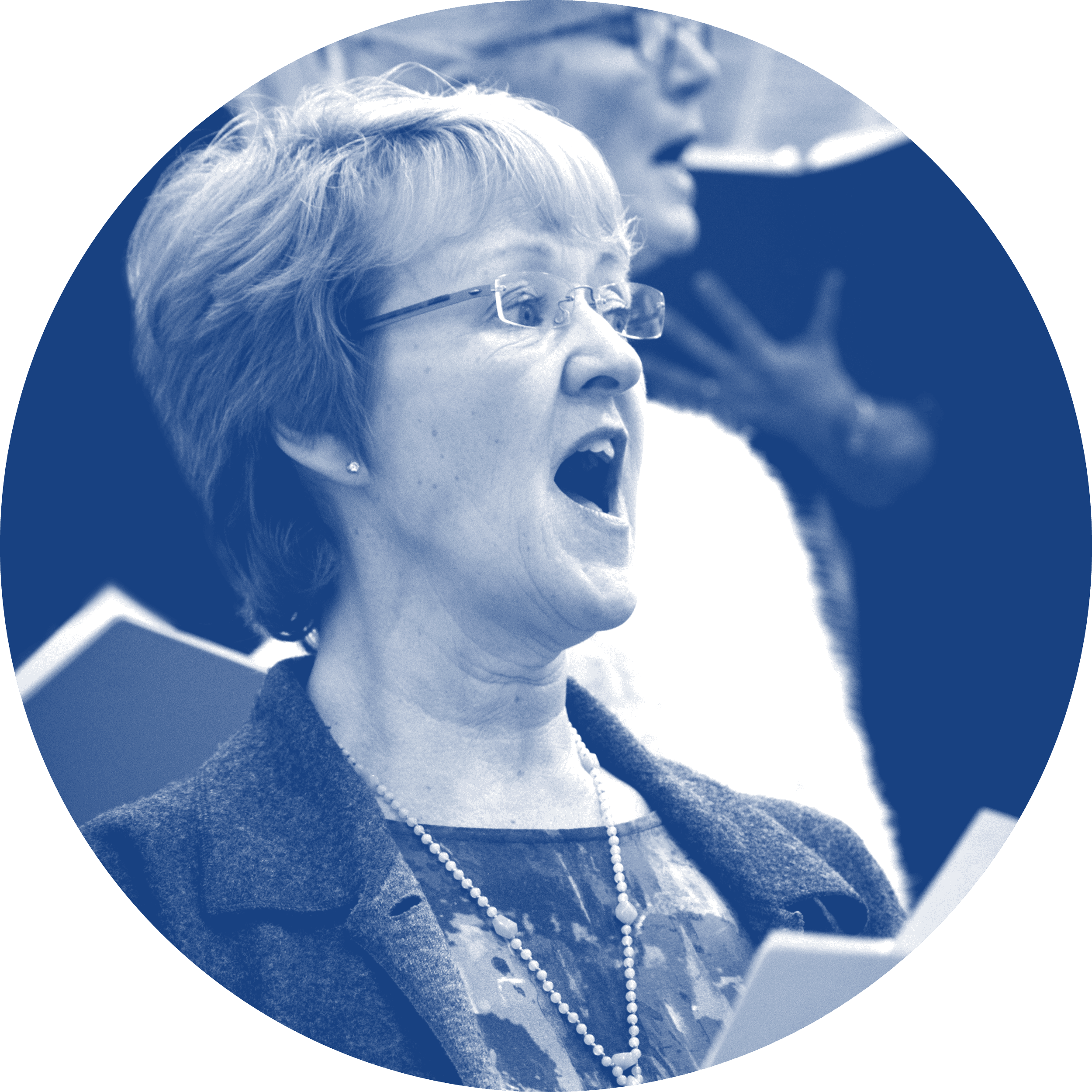 Singer in full voice